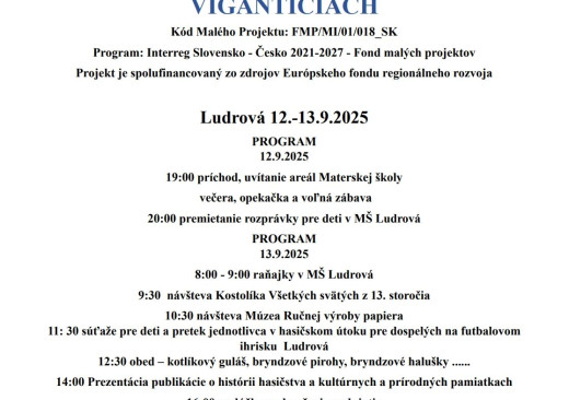 Pozvánka na podujatie v Ludrovej