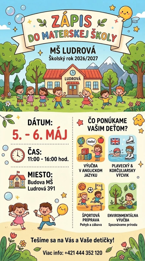 Zápis do MŠ Ludrová